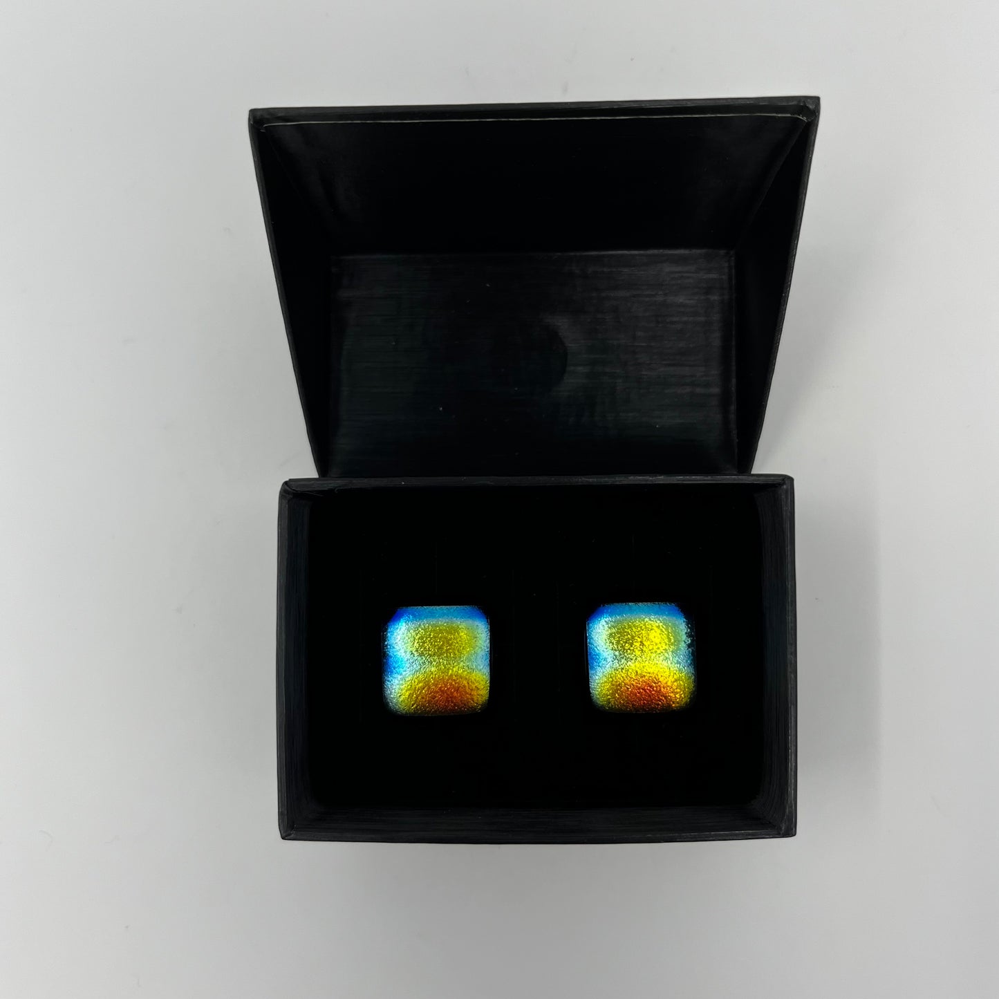 Blue, Orange, and Yellow Cufflinks