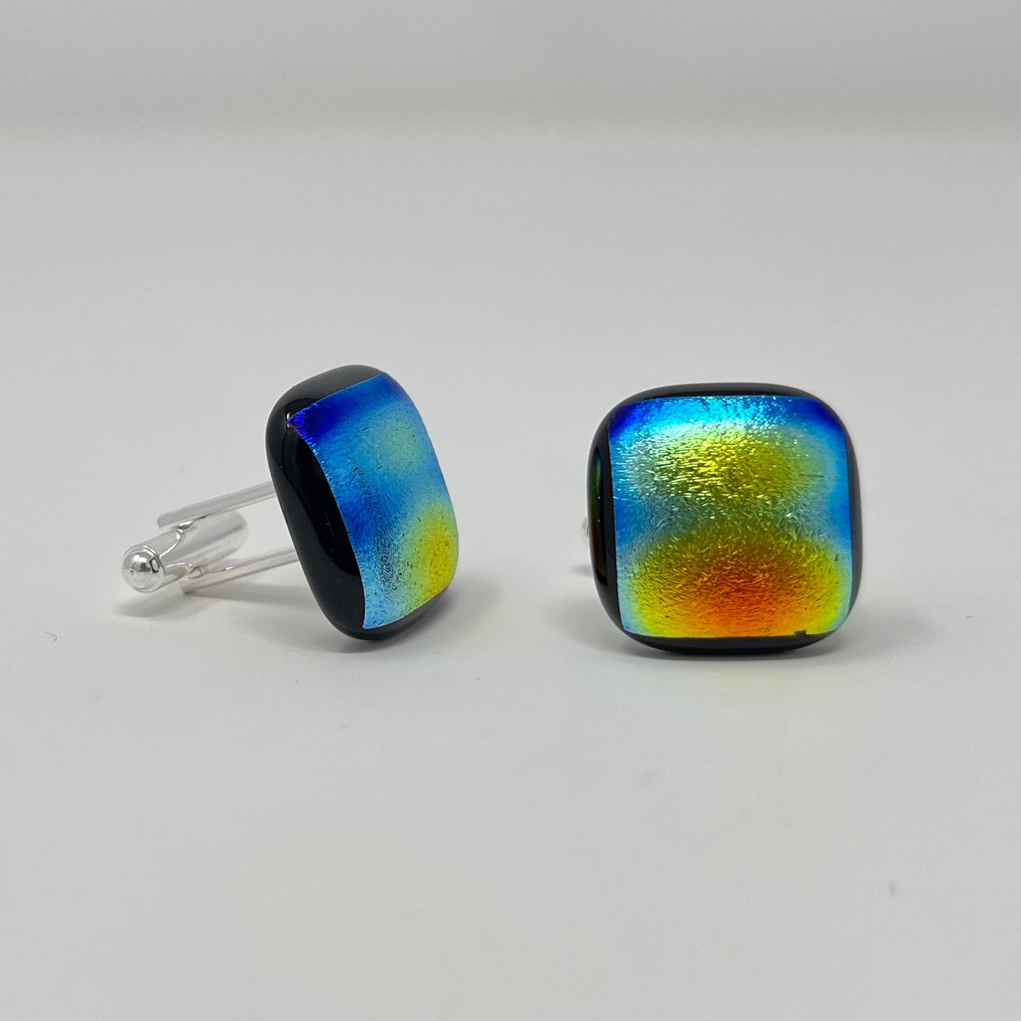 Blue, Orange, and Yellow Cufflinks