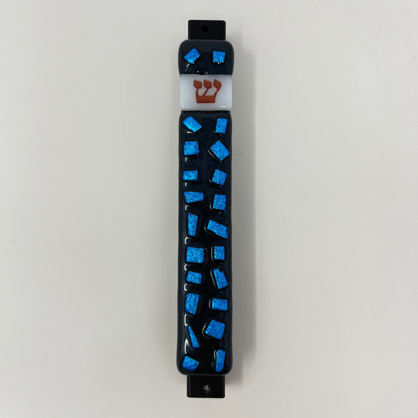 Blue Sparkle Mezuzah Case