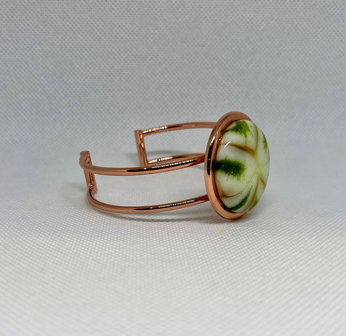 Cuff Bracelet - Y.A. Fused Glass -