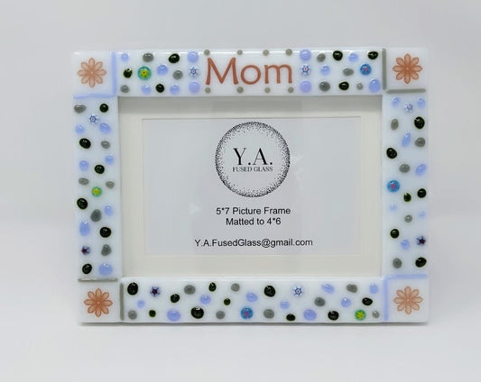 Flower Picture Frame - Y.A. Fused Glass -