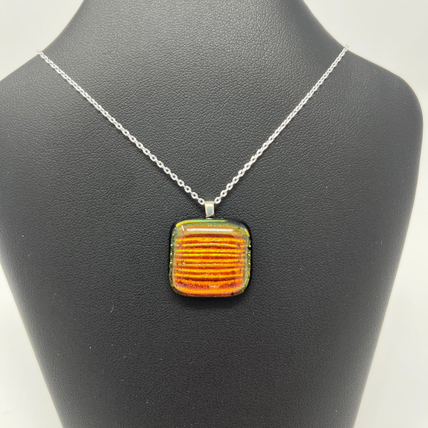 Red and Gold Striped necklace