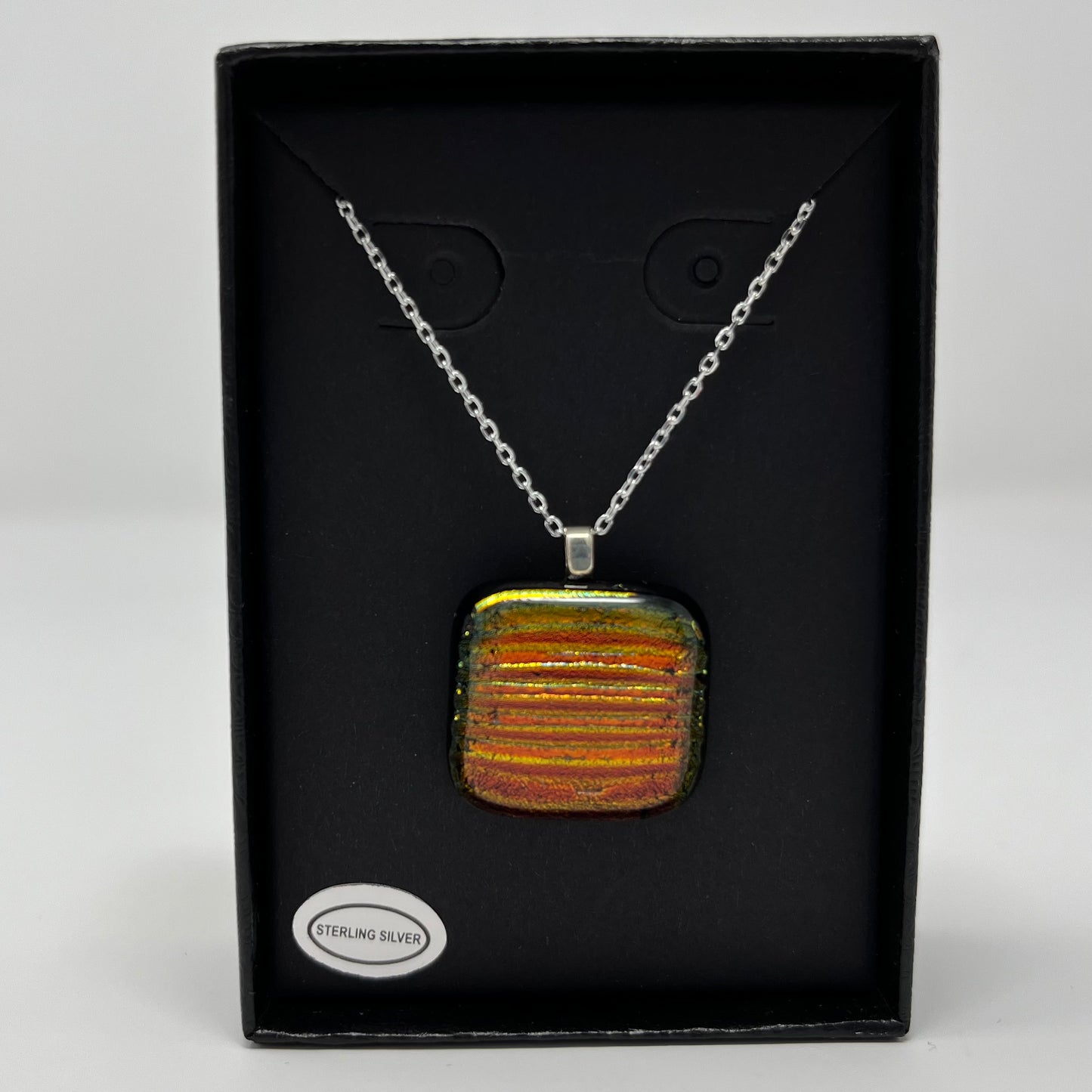 Red and Gold Striped necklace