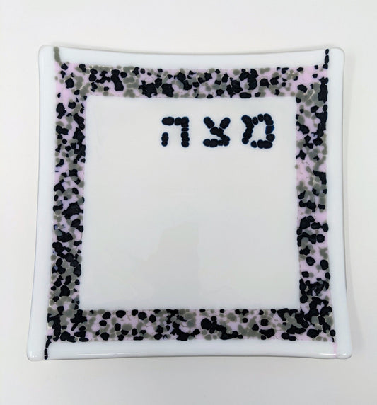 Multi-Color Matzah Tray - Y.A. Fused Glass -