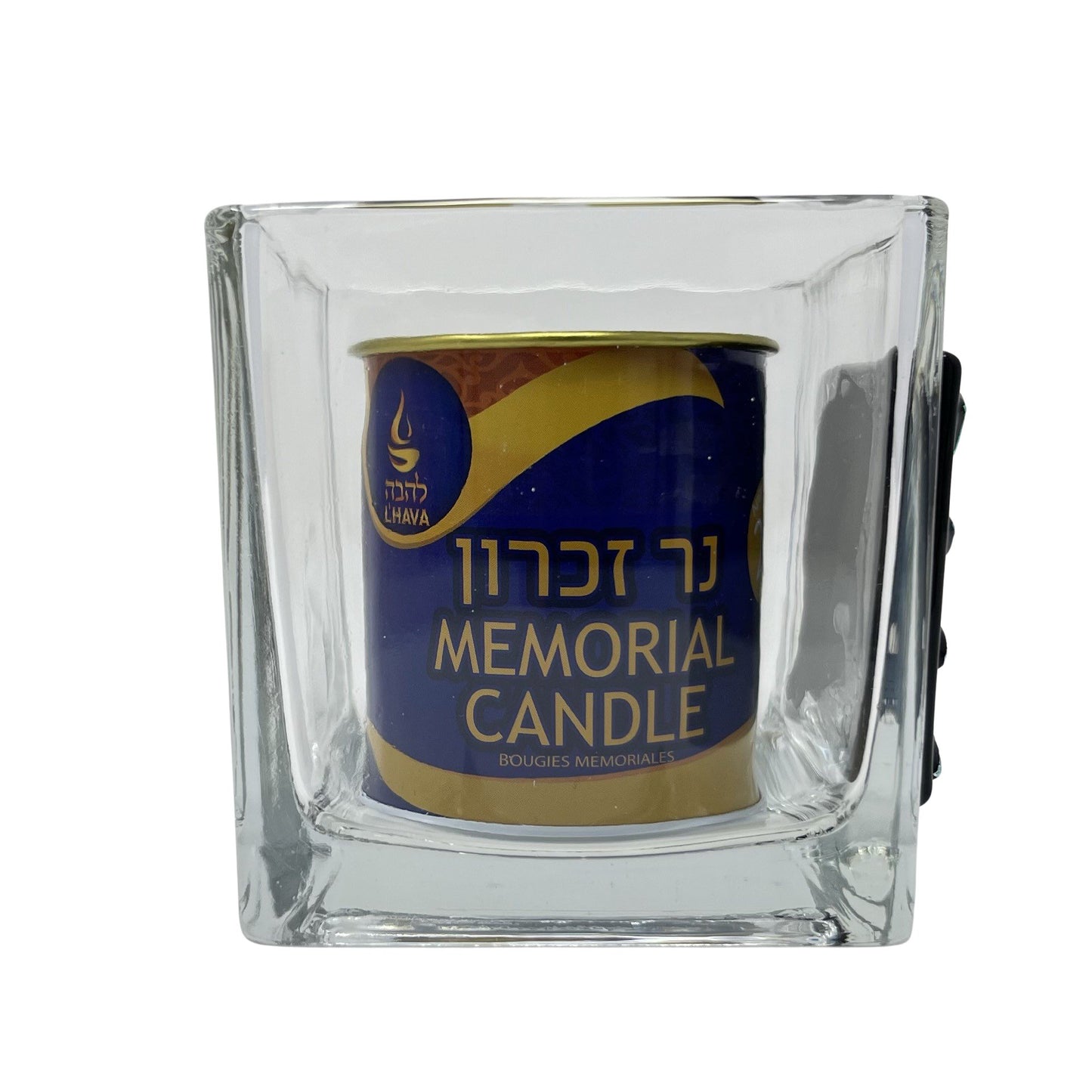Yahrzeit Candle Gold and Silver - Y.A. Fused Glass -